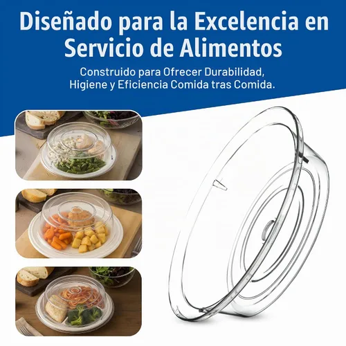 Vista 7 de Carlisle FoodService Products 198907 Cubierta de plástico comercial para placa, 10-3/16" a 10-1/4", transparente