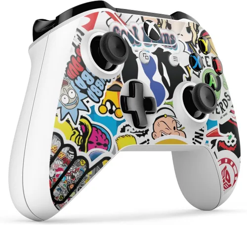 Vista 7 de GNG Stickerbomb Skin Decal Sticker Compatible with Xbox One S Console + 2 Controller Skins