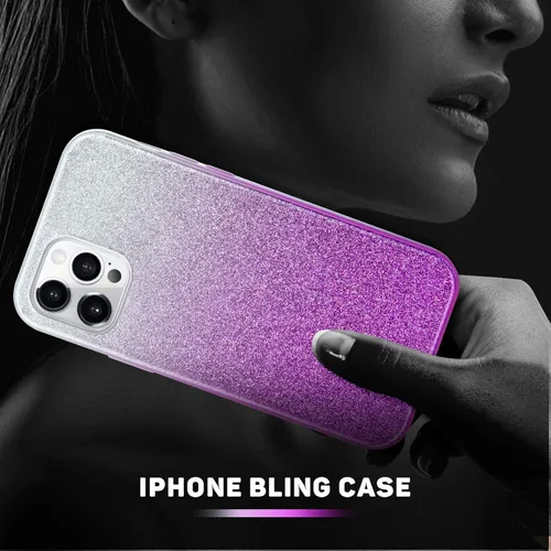 Vista 6 de MATEPROX - Funda compatible con iPhone 12 Pro y iPhone 12, carcasas con brillantinay para niñas y mujeres.