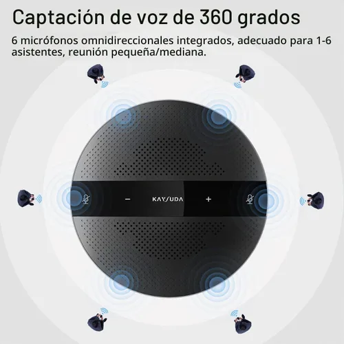 Vista 2 de PC Micrófono Altavoz Conferencia de Negocios USB Altavoz para Skype, Webinar, Centro de Llamadas