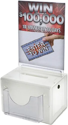 Vista 5 de Azar - Caja de lotería, transparente, extra grande