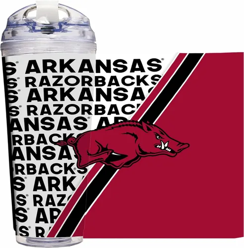 Vista 119 de Rico Industries Taza acrílica NCAA estándar de 24 onzas con tapa con bisagra, taza de doble pared oficialmente licenciada con pajita