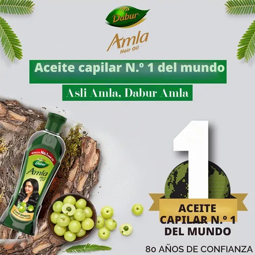 Vista 2 de Dabur Aceite para el cabello Amla 9.3 fl oz