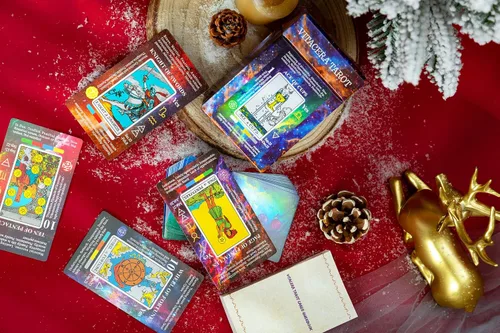 Vista 5 de Vitacera Tarjetas de Tarot para Principiantes, Juego de Cartas con Guía, Palabras Clave, Sí o No, Tiempo, Colores, Tono Musical, Planeta, Zodiaco