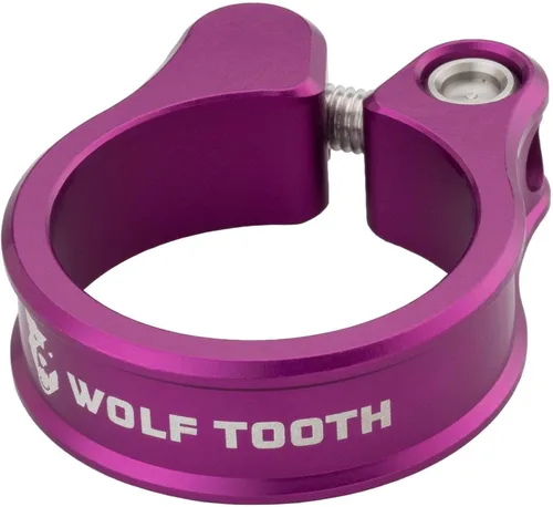 Vista 6 de Wolf Tooth Abrazadera de tija de sillín de aluminio 6061 mecanizado de precisión con perno autoalineable, agarre antideslizante ligero y seguro