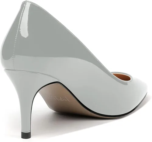 Vista 5 de MERRORI Zapatos de tacón medio con punta cuadrada y charol para mujer, de 2.5 pulgadas