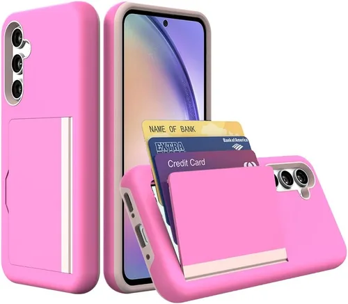 Vista 8 de Funda para Samsung Galaxy S25 con tarjetero, ranura para tarjeta de crédito Funda protectora tipo cartera - Negro