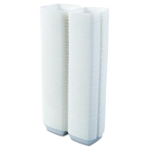 Vista 2 de Dart 60HT1 contenedores de alimentos para transportar, espuma, 1 comp, 5 7/8 x 6 x 3, color blanco, Blanco, 500