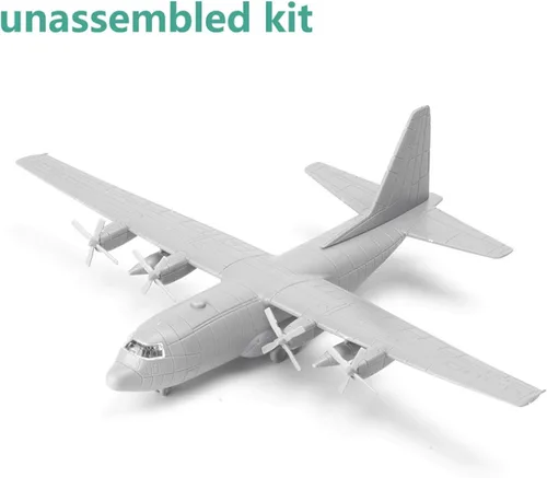 Vista 5 de Plástico US C-130 Hercules Transport Aircraft Modelo Modelo 1:144 Modelo Simulación Ciencia Exposición