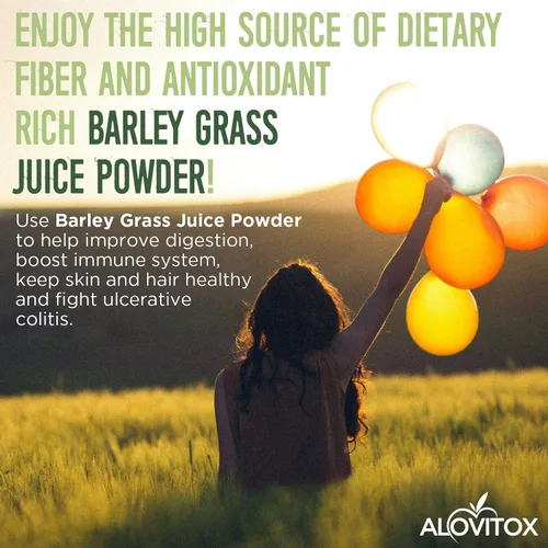 Vista 7 de Alovitox Jugo de hierba de cebada orgánica en polvo de 8 onzas, antioxidante e inmunitario, desintoxica y nutre, todo natural, sin gluten, sin OMG