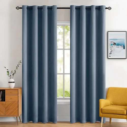 Vista 88 de MIULEE Cortinas opacas para dormitorio o sala de estar, juego de 2 paneles de cortina para ventana con aislamiento térmico y bloqueo de luz