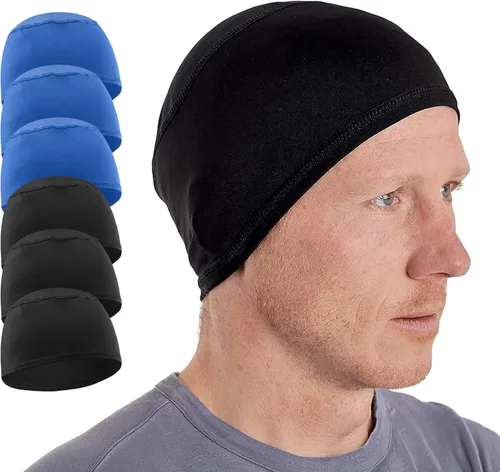 Vista 8 de Forro de casco de refrigeración para hombre, gorra de cráneo de ciclismo, forro de casco de motocicleta