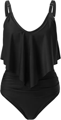 Vista 3 de Tankini Swimsuits for Women Tummy Control Loose Fit Bathing Suits 1PC Wrapped Suimwear Bikini Tops for Women Sexy Tankini