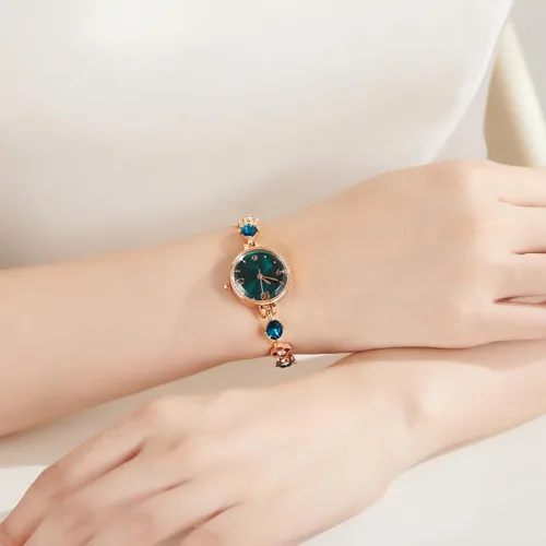 Vista 5 de TIME100 Reloj de pulsera para mujer, redondo, mini relojes para mujer, impermeables, exquisitos regalos para mujer