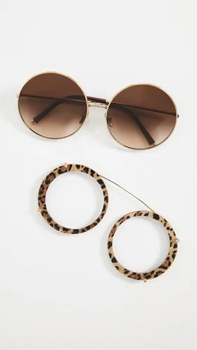 Vista 6 de DolceGabbana - Lentes de sol con montura multicolor lentes degradados marrones 2480in DoradoBurdeos LeoMarrón 6317140