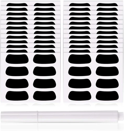 Vista 18 de Sumind 24 pares de tiras para los ojos deportivos, tiras transpirables con 1 lápiz blanco para fanáticos del béisbol, fútbol, sóftbol en el día