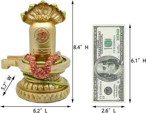 Vista 5 de alikiki Dios hindú Shiva Lingam Estatua - India Templo Mandir Murti Señor Ídolo Templo indio Pooja Artículo Puja Escultura Religiosa Diwali Regalos