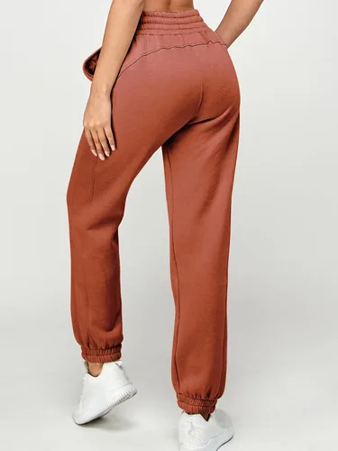 Vista 49 de IUUI Pantalones deportivos de cintura alta para mujer, con bolsillos, de algodón, holgados, atléticos