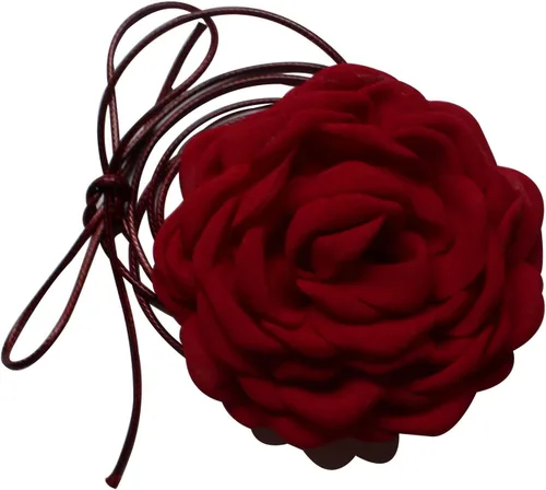 Vista 8 de Gargantilla de flores para mujer, gargantillas de rosas grandes, gargantilla floral para fiestas, novias, bodas, fiestas, collares de verano