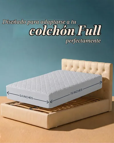 Vista 2 de Utopia Bedding - Cubrecolchón acolchado (tamaño matrimonial), protector de colchón elástico y ajustable con bolsillo profundo que se estira hasta 16