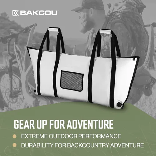 Vista 6 de Bakcou - Insulated Game Bag - Gear Bag - Ultimate Harvest Hauler for eBike Trailer, Keeps Game Fresh, Compact and Waterproof