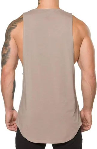 Vista 3 de Camiseta sin mangas de entrenamiento muscular para hombre, culturismo, fitness, T01
