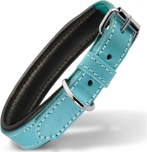 Vista 35 de Filbert Collar de cuero para perro, collar de cuero genuino para perros pequeños, acolchado de lujo, fuerte, ajustable para todas las razas, hebilla