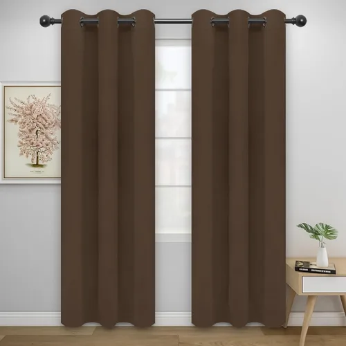 Vista 119 de Easy-Going - Cortinas opacas para dormitorio, aislamiento térmico sólido con ojales, cortinas de ventana para reducción de ruido, cortinas