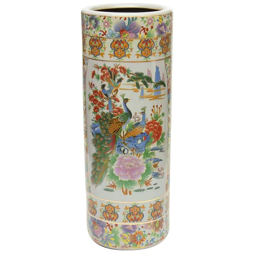 Vista 9 de Idea de regalo para decoración casera elegante de calidad fina - Depósito clásico para guardar paraguas y bastones de porcelana china de 24 pulgadas