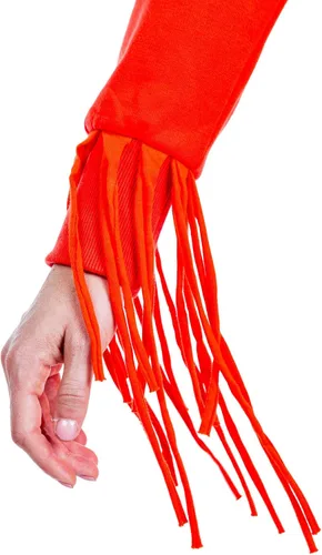 Vista 5 de Tipsy Elves Divertido disfraz de Halloween rojo y amarillo traje de tubo inflable inspirado en el hombre para mujer