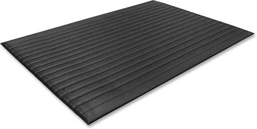Vista 4 de Genuine Joe Alfombrilla antifatiga, borde biselado, 2 x 3 pies, negro, Blanco