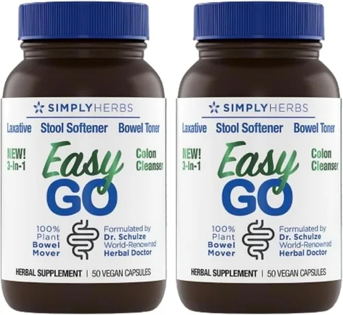 Vista 8 de Simply Herbs Easy Go - Suplemento limpiador para adultos para apoyo a la salud del colon, ayuda para el movimiento intestinal, suavizante de heces