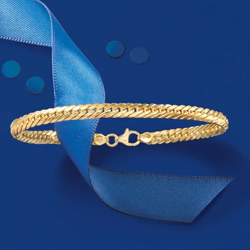 Vista 3 de Ross-Simons Italian 18kt Yellow Gold Cuban-Link Bracelet