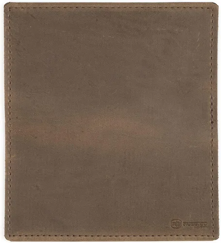 Vista 4 de Funda de cuero para chequera Café Oscuro billetera estilizada