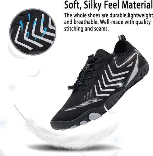Vista 5 de Zapatos de agua para hombres y mujeres, zapatos acuáticos de secado rápido, para hombres y mujeres, zapatos de natación para senderismo, barco