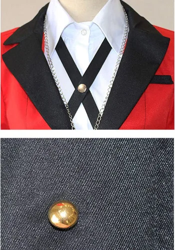 Vista 5 de Disfraz de anime de Yumeko Jabami, conjunto completo de uniforme escolar para fiestas de cosplay