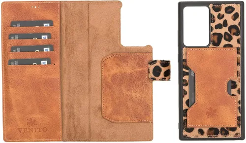 Vista 150 de Venito Florence - Funda de piel compatible con Samsung Galaxy S9, extra segura con bloqueo RFID, cartera desmontable para teléfono (gris decolorado)