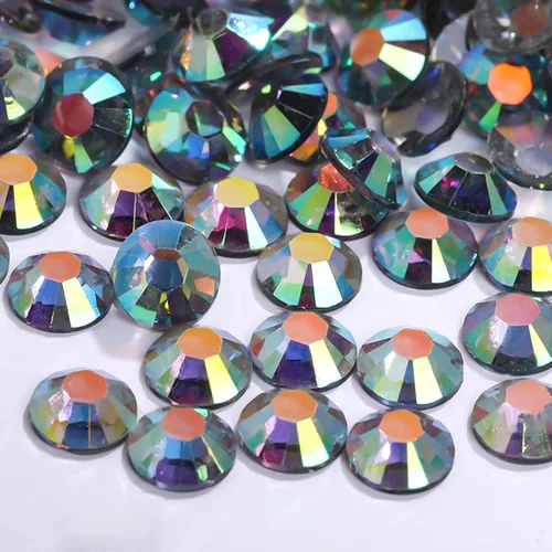 Vista 3 de 10000 diamantes de imitación de resina de 0.118 pulgadas, parte trasera plana transparente, color negro azabache AB para manualidades, zapatos