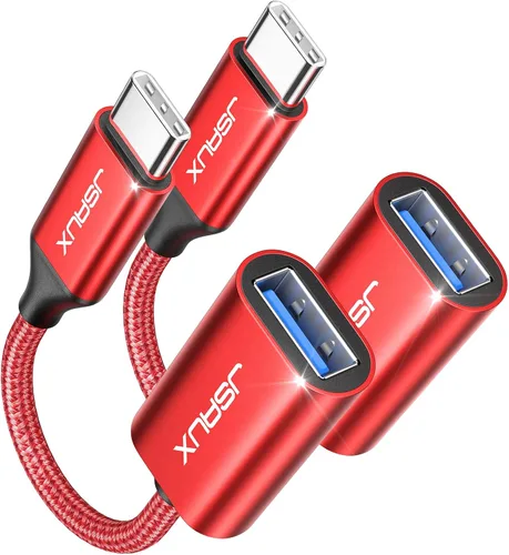 Vista 8 de JSAUX Adaptador USB C a USB 3.0 [2 unidades], USB C macho a USB hembra OTG adaptador compatible con MacBook Pro/Air, iPhone 17 Pro Max/iPhone Negro