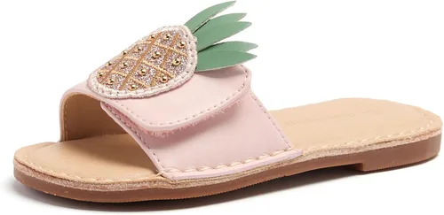 Vista 26 de THEE BRON Lindas pantuflas para niñas, sandalias elegantes para niños pequeños y niños