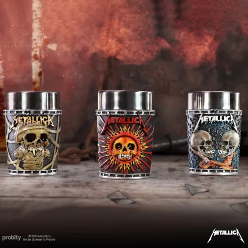 Vista 6 de Nemesis Now Colección Shot Glass - Juego de 3, productos de banda de rock