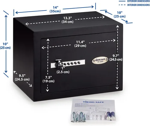 Vista 4 de Viking Security Safe VS-25SX Heavy Duty Mecánica Simplex Lock Multi Pistola Seguro Multi Pistola Capacidad Pistola Heavy Duty with Multi-Handgun