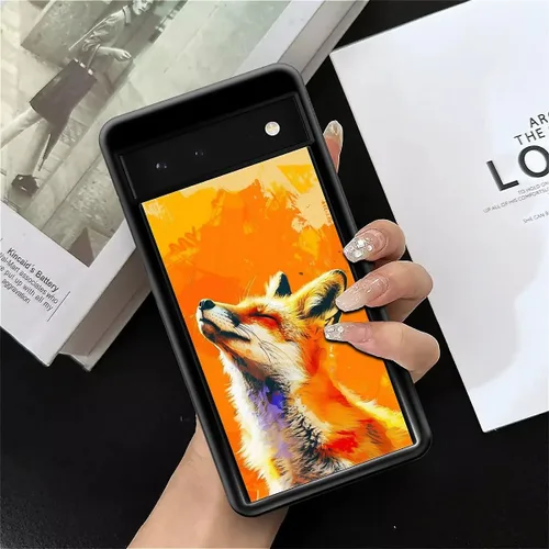 Vista 700 de Compatible con Google Pixel 4A 5G Mobile Case Creative Acrylic Panel trasero Silicona Protección Grip especialmente diseñado para Google Pixel 4A 5G