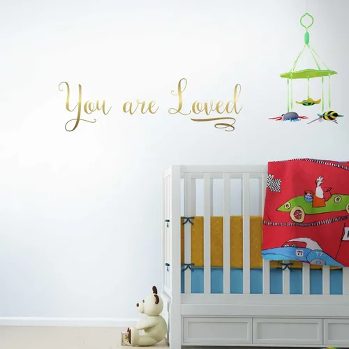 Vista 2 de Adhesivo decorativo para pared con cita de pared con corte beso (Negro)