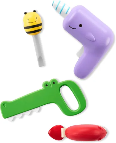 Vista 10 de Skip Hop Juego de herramientas de juguete de 4 piezas para niños pequeños a partir de 2 años, juego de herramientas de zoológico