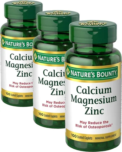 Vista 7 de Nature's Bounty Comprimidos de calcio, magnesio y zinc, salud inmunológica y ósea, suplemento diario, 1000 mg de calcio, 400 mg de magnesio, 600 UI