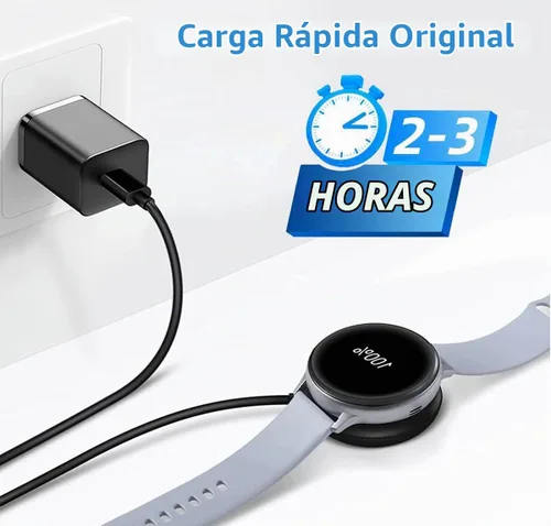Vista 2 de Cargador USB C Samsung Galaxy Watch 3 4 5 6, cable de carga magnética compatible con Samsung Galaxy Watch 6/6 Classic/ 5 Pro/ 5/4/ 4 Classic/ 3