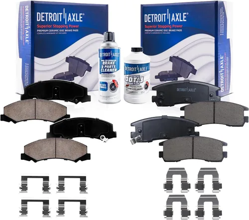 Vista 80 de Detroit Axle - Pastillas de Freno Delantero Izquierdo Reemplazo de Pinza de Disco para Dodge Ram 1500 Dakota Mitsubishi Raider - Juego de 3 piezas