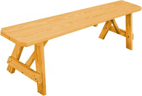 Vista 41 de Furniture Barn USA Banco tradicional de pino tratado a presión de 2 pies, tinte de cedro