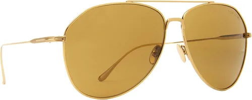 Vista 2 de Tom Ford - FT0747 - Lentes de sol brillantes Endura Gold Aviator para hombre - 2.441in